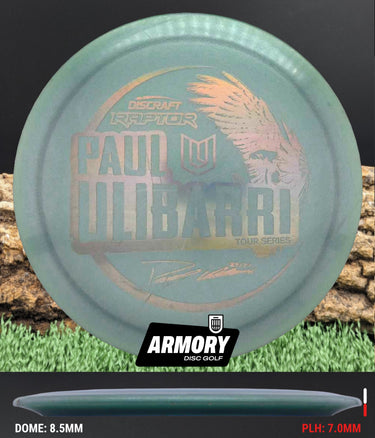 Armory Collectible and Rare Disc Golf Discs Ulibari Raptor Silver Green 7/10 ink 176.6g