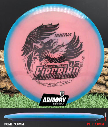 Armory Disc Golf Shop Used Disc Golf Discs Innova Firebird 8/10 Pink/Blue/Black 173.6g
