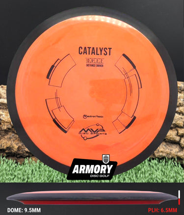 Armory Disc Golf Shop Used Disc Golf Discs Neutron Catalyst 8/10 Orange/Black/Silver 169g