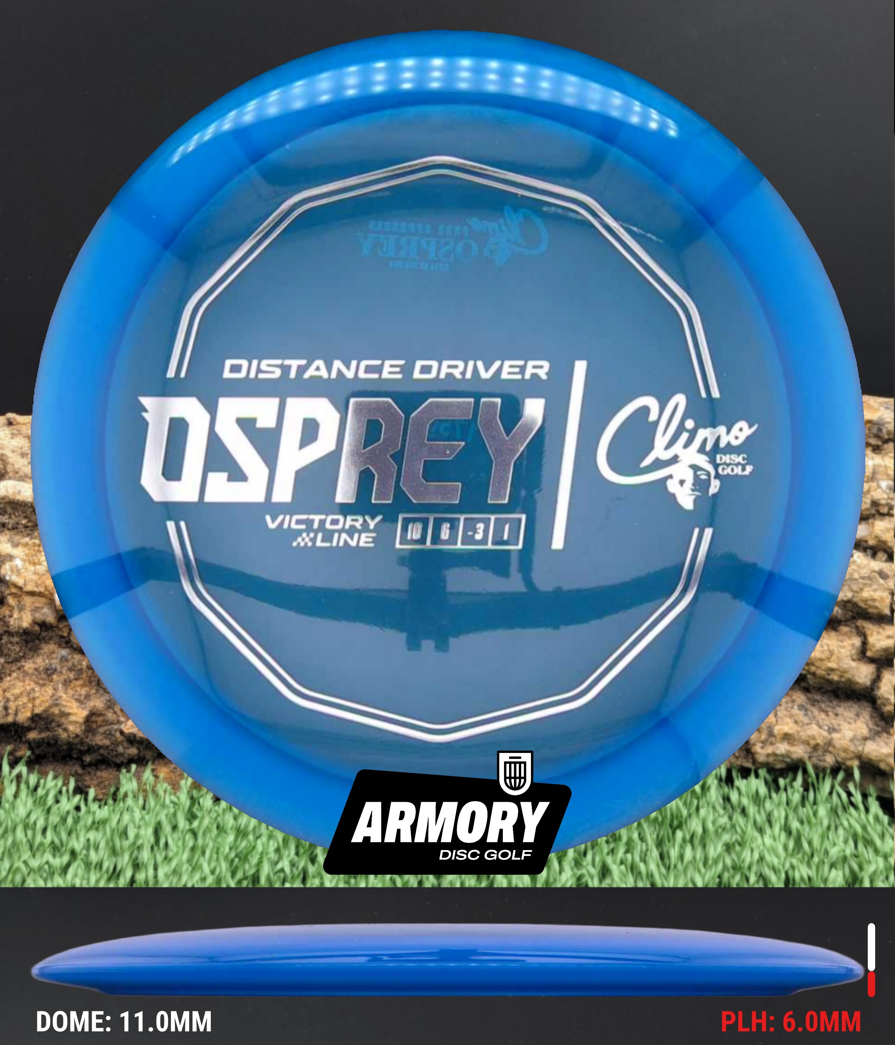 Climo Disc Golf Osprey – Smooth Glidey Driver – Armory Disc Golf Shop