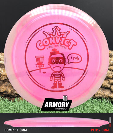 Dynamic Discs Convict Lucid Pink/Clear/Red 174.9g