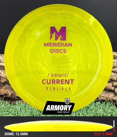 Meridian Discs Current Dayglow/Purple Squares 174.0g