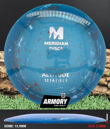 Meridian Discs Marbled Clarus Altitude Indigo/Silver 174.1g