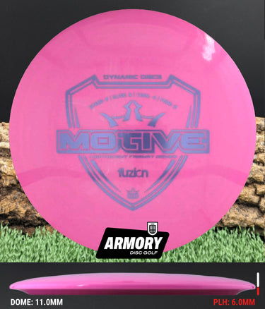 Dynamic Discs Motive Lucid Fuzion Bubble Gum/Light Purple 146.1g