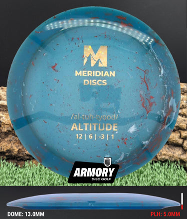 Meridian Discs Marbled Clarus Altitude Indigo/Gold Stars 174.3g