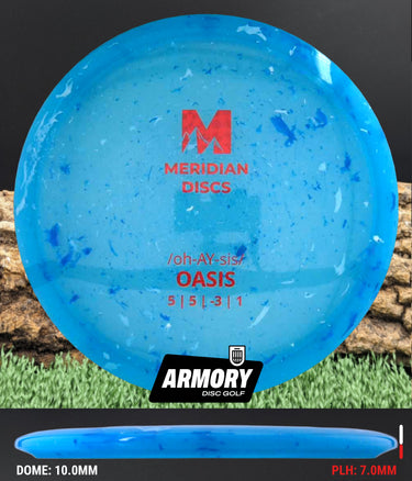 Meridian Discs Marbled Clarus Oasis Eclipse 1.0 Blue White Baby Blue/Red squares 176.4g