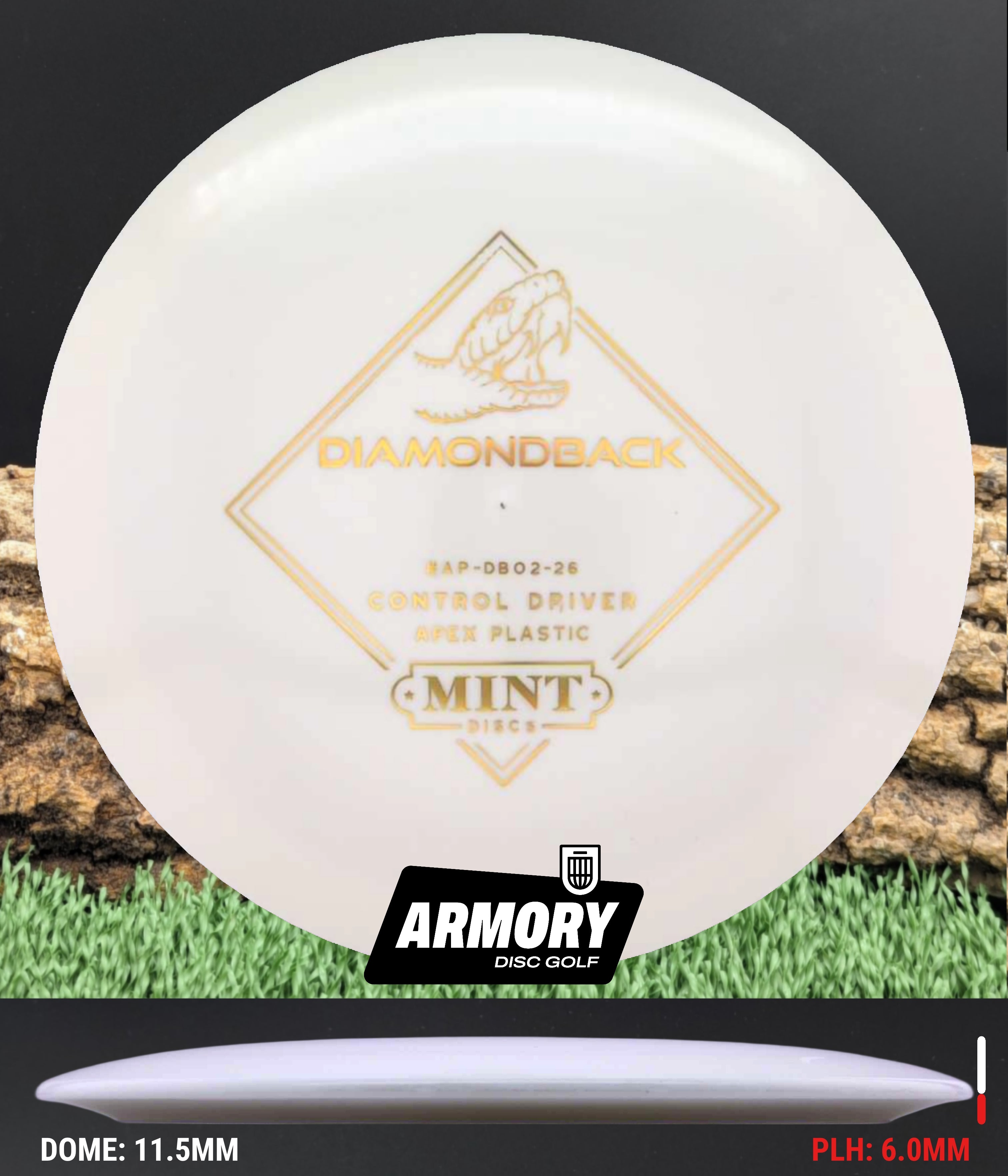 W1ldアズール　ダークティールグリーン / クリアPC / マットゴールドリム Mint Discs Apex Diamondback - Control Fairway – Armory Disc Golf Shop