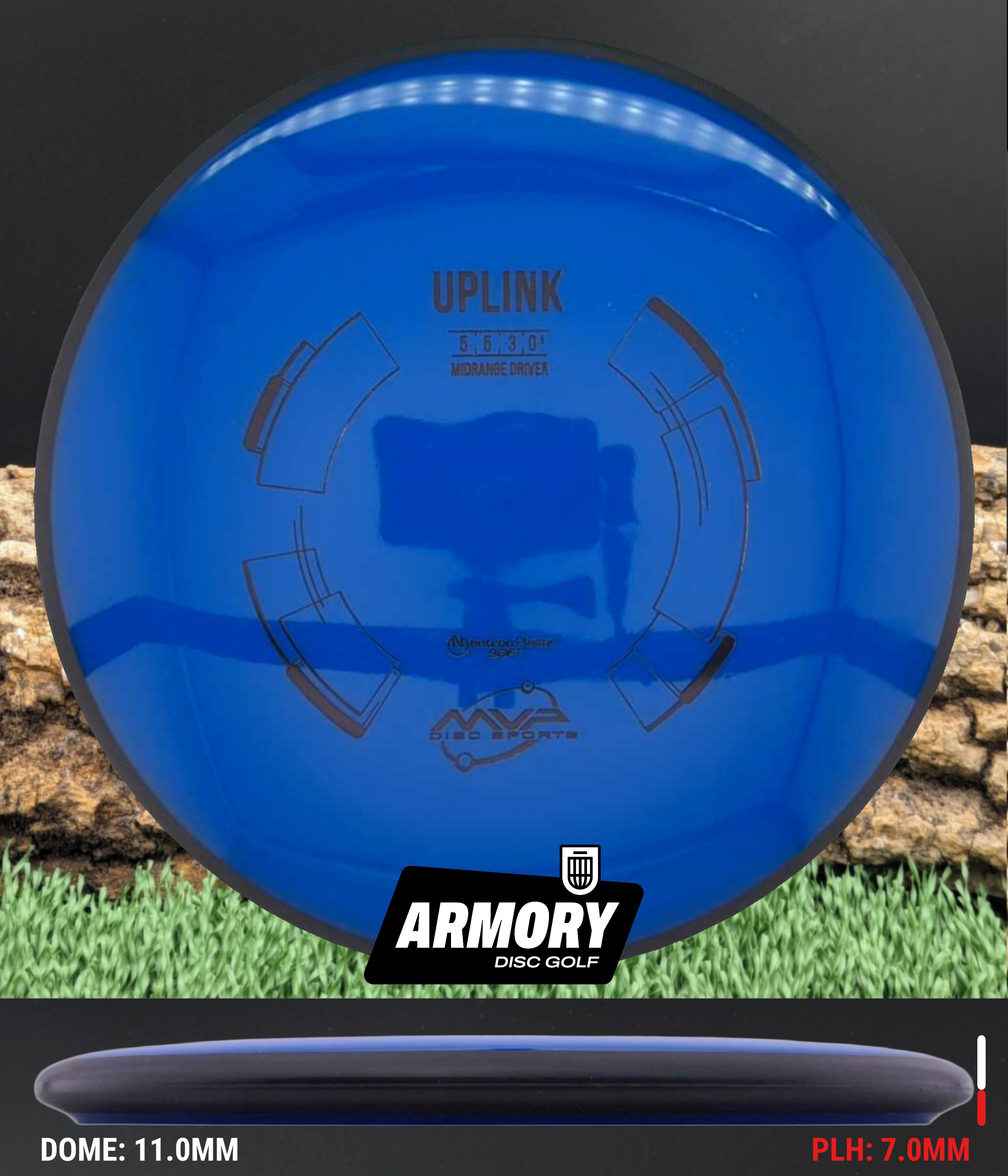 Blue Upling Disc MVP Neutron Uplink – Understable Midrange – Armory Disc Golf Shop