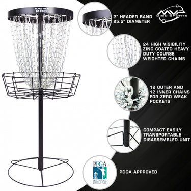 MVP Black Hole® Pro Disc Golf Basket